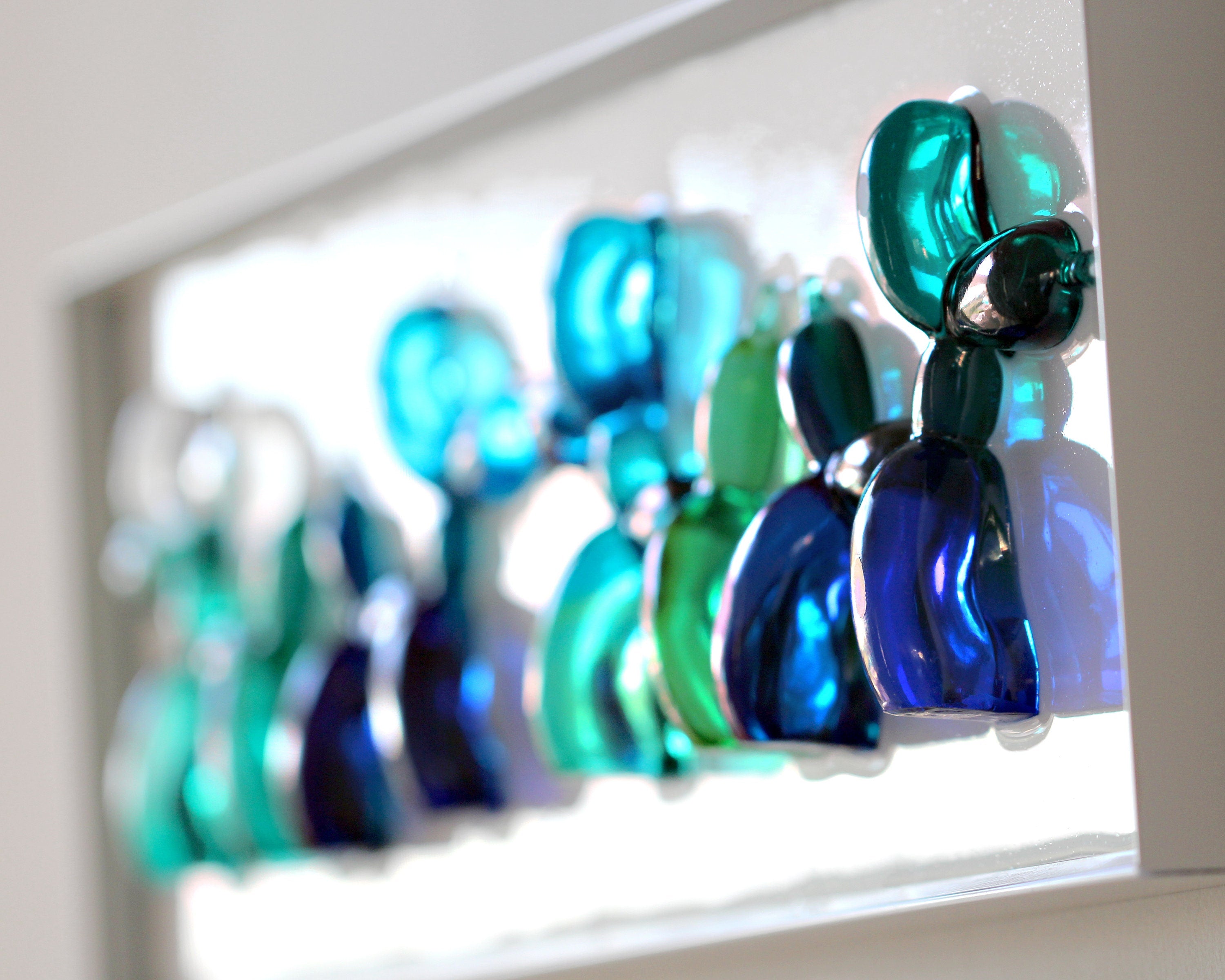 Wall Decor of Blue and Green Balloon Dogs
