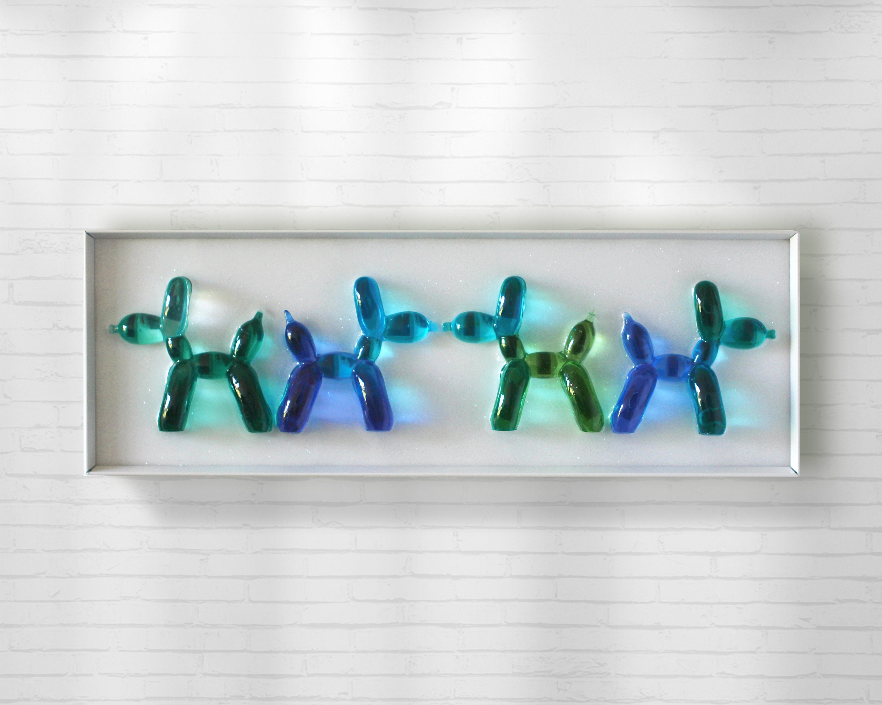 Wall Decor of Blue and Green Balloon Dogs
