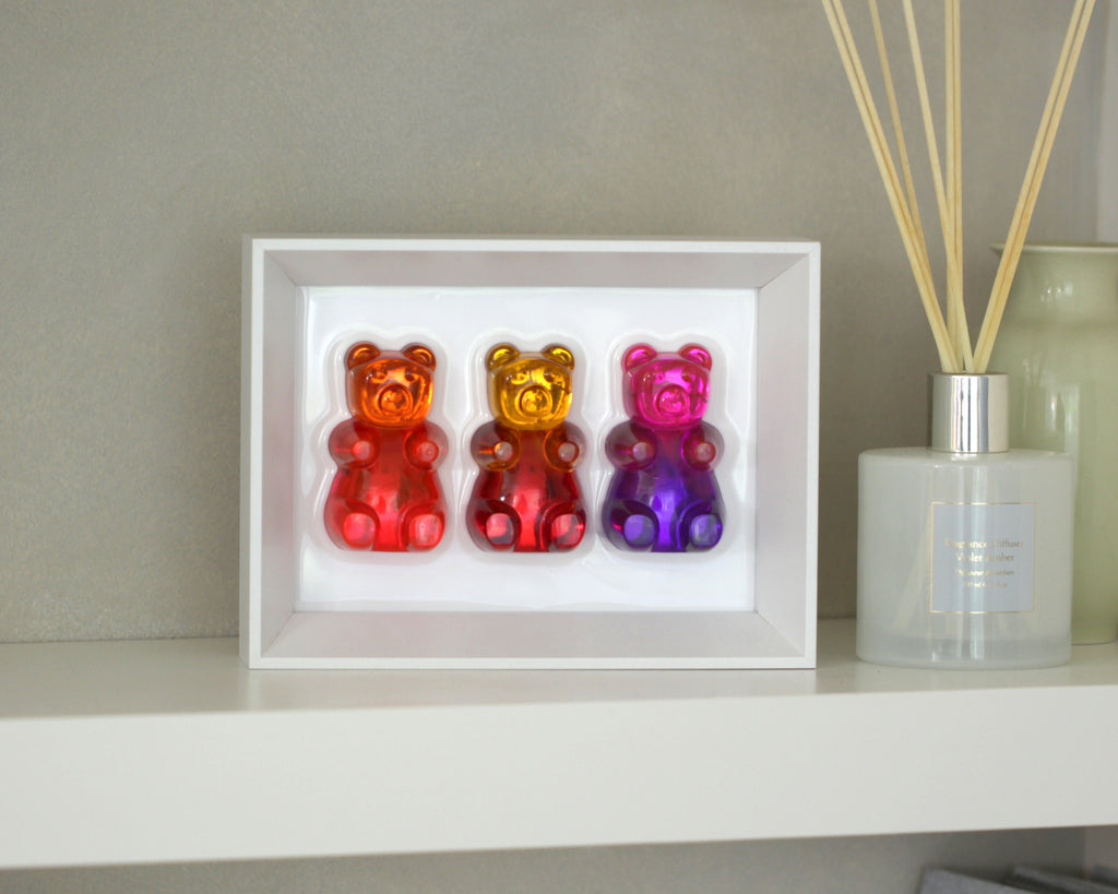 Gummy Bears Resin Wall Art: 3D Pop Art Decor