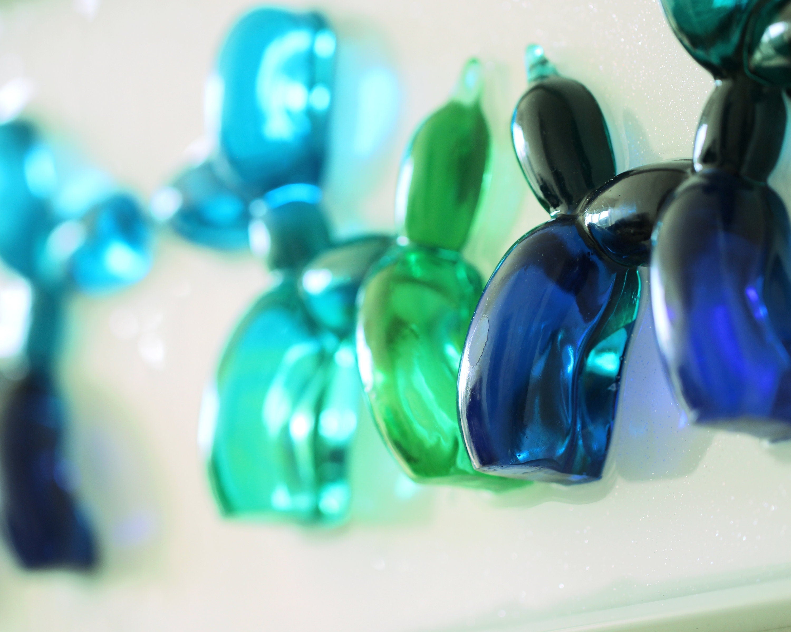 Wall Decor of Blue and Green Balloon Dogs