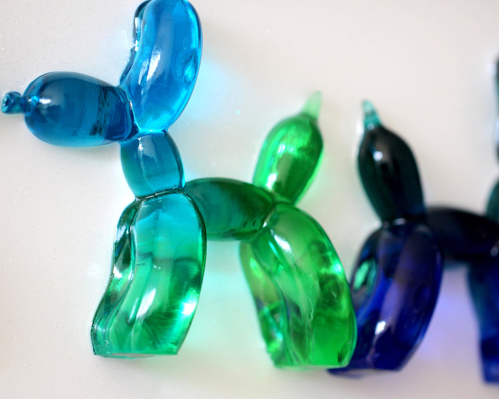 Wall Decor of Blue and Green Balloon Dogs