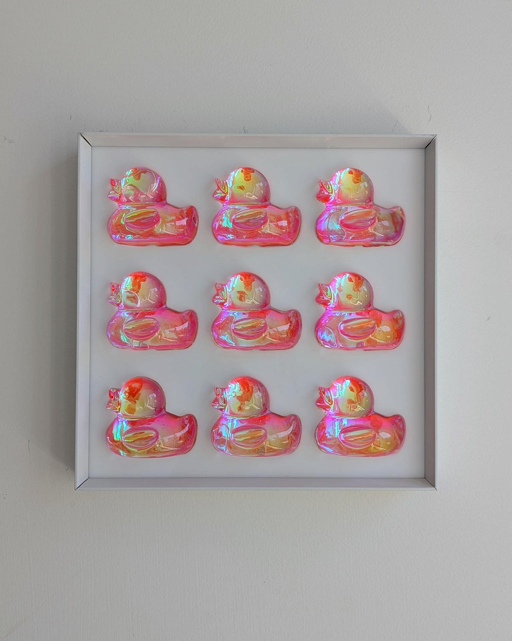 Pink Holographic Duck Flock