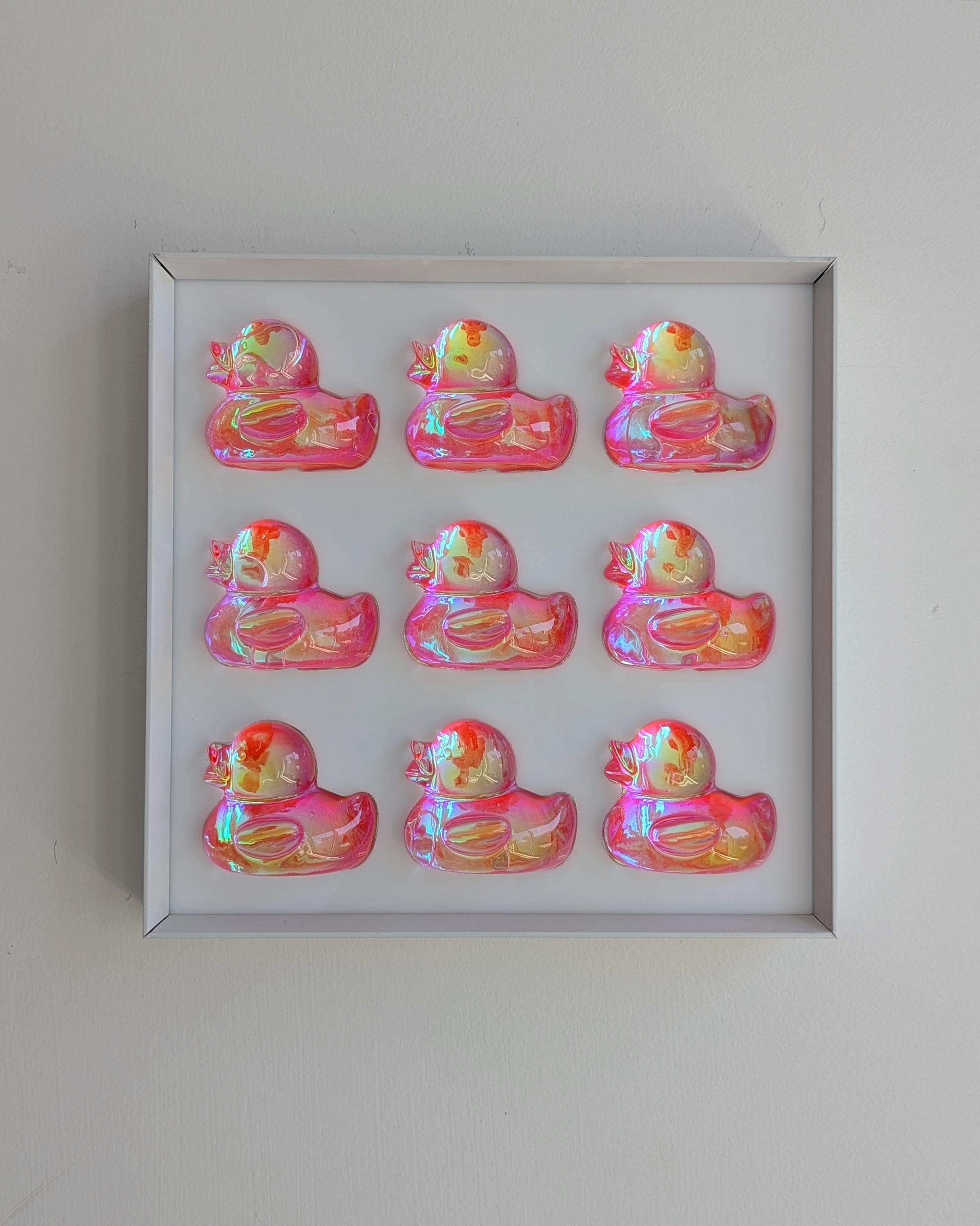 Pink Holographic Duck Flock