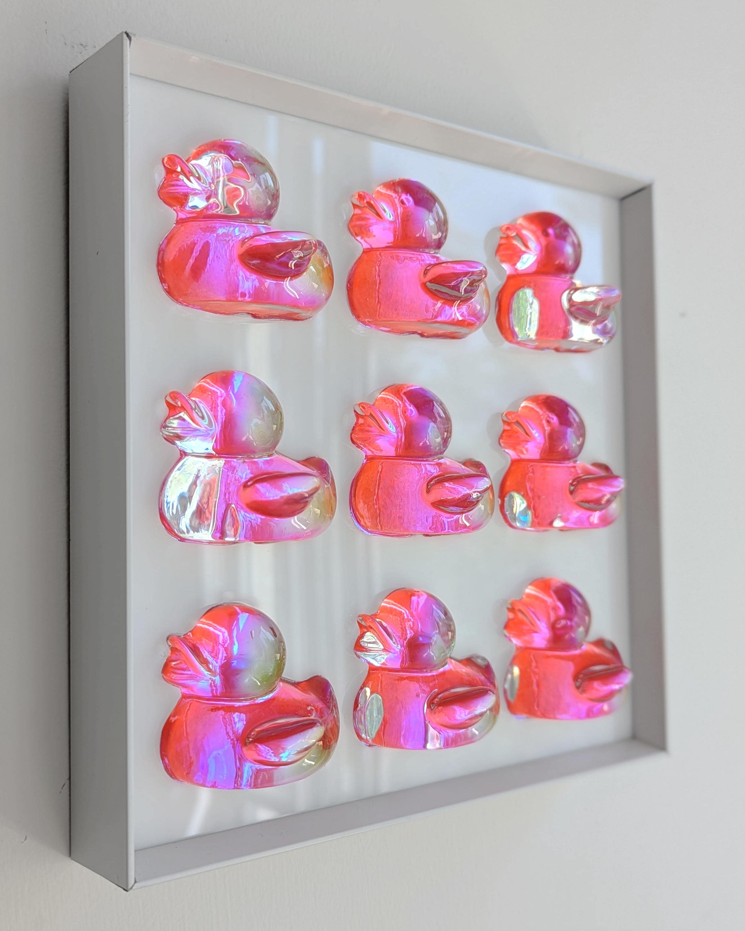 Pink Holographic Duck Flock
