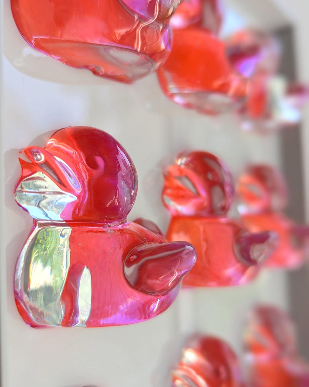 Pink Holographic Duck Flock