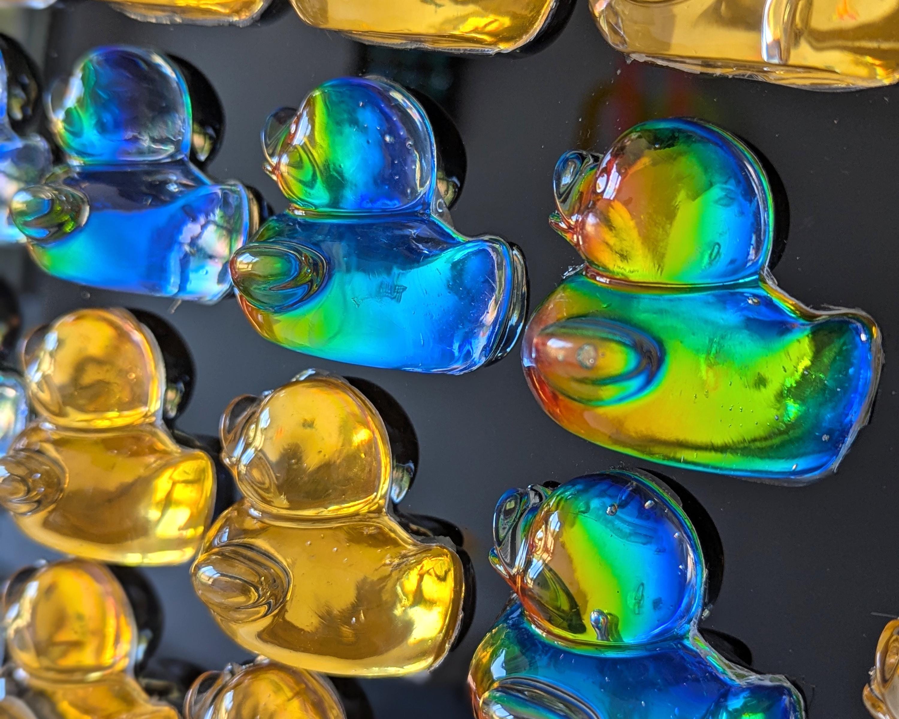 Gold & Iridescent Rubber Duck