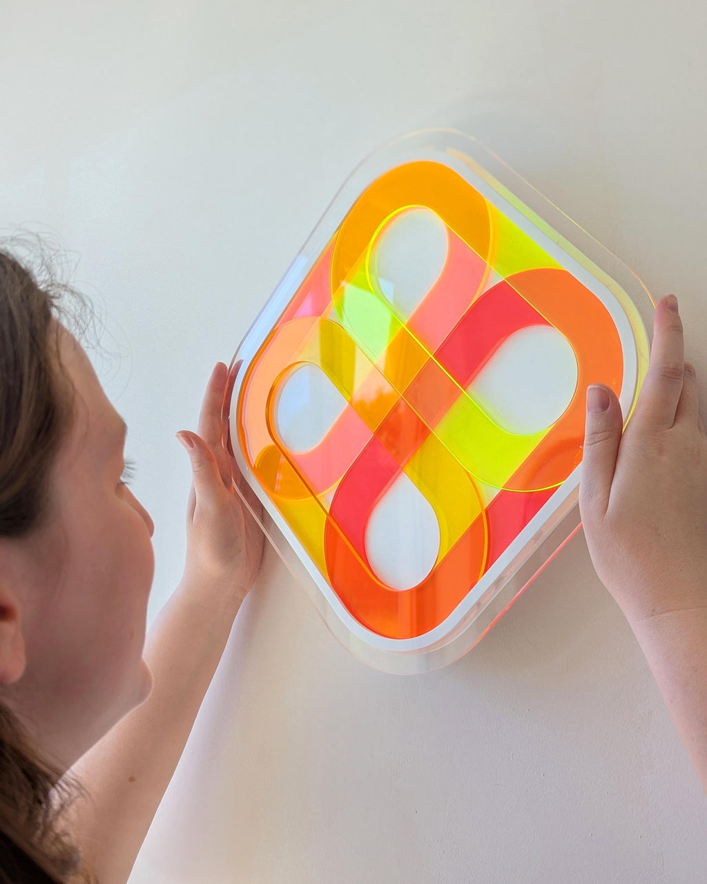 Fluorescent Layered Yellow Orange Pink Home Accents