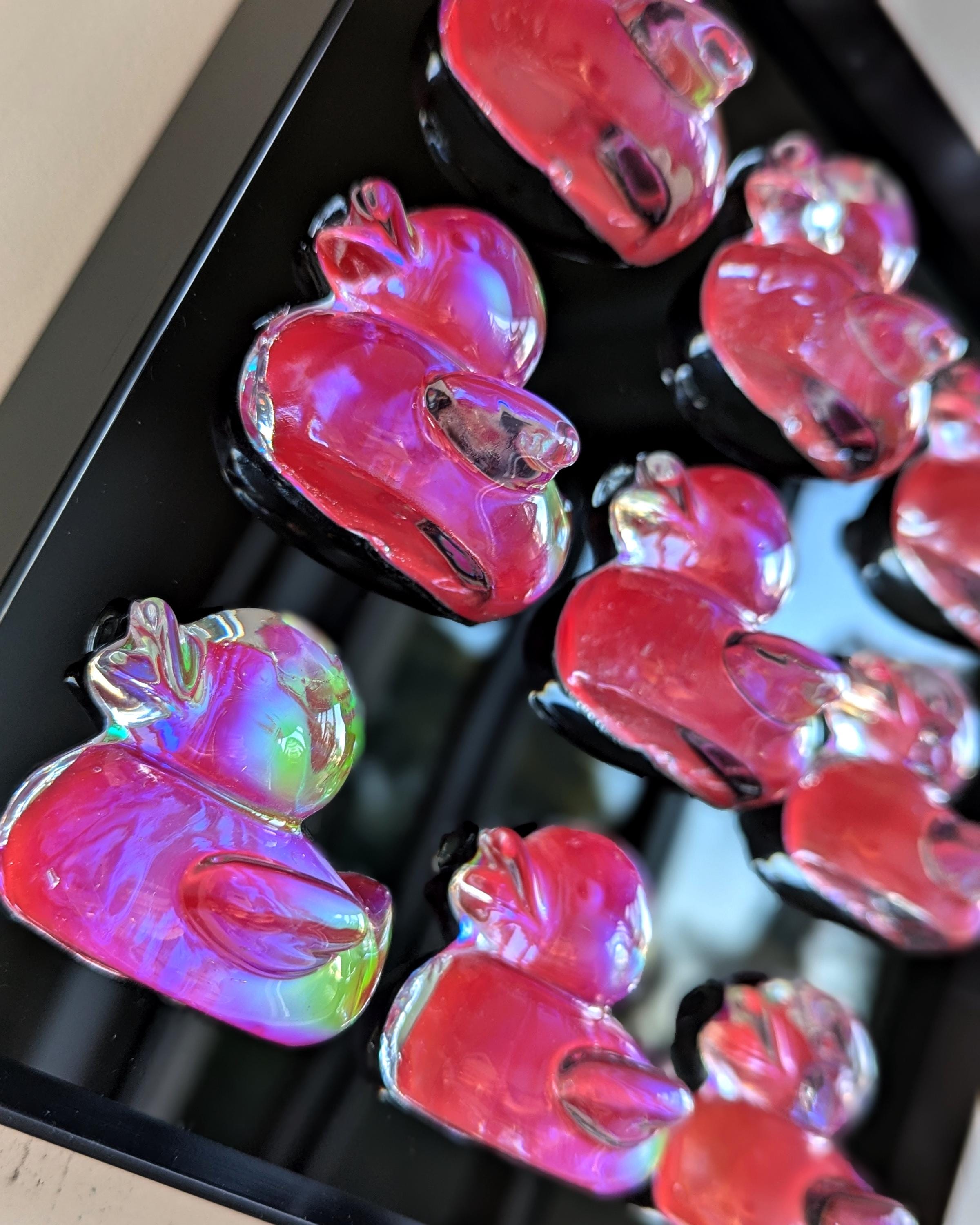 Holographic Ducks Pop Art: 3D Resin Wall Hanging