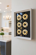 Elegant Black & White Donut Art