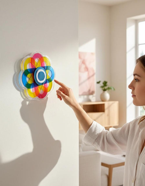 Geometric 3D Layered Wall Flower - CMY