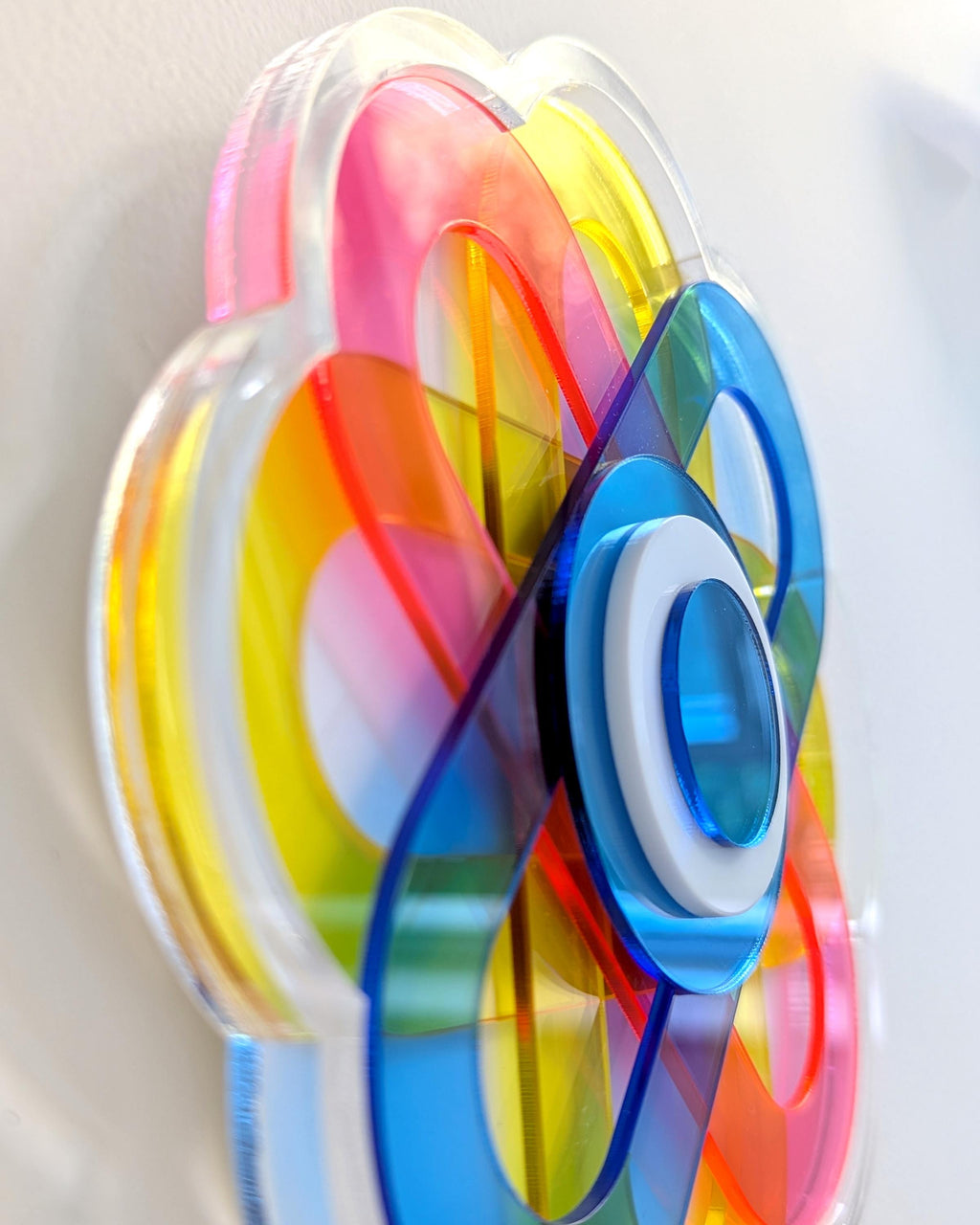 Geometric 3D Layered Wall Flower - CMY