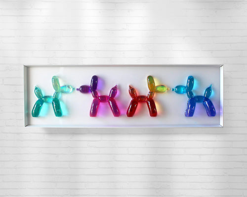 Colorful 3D Resin Balloon Dog Wall Art