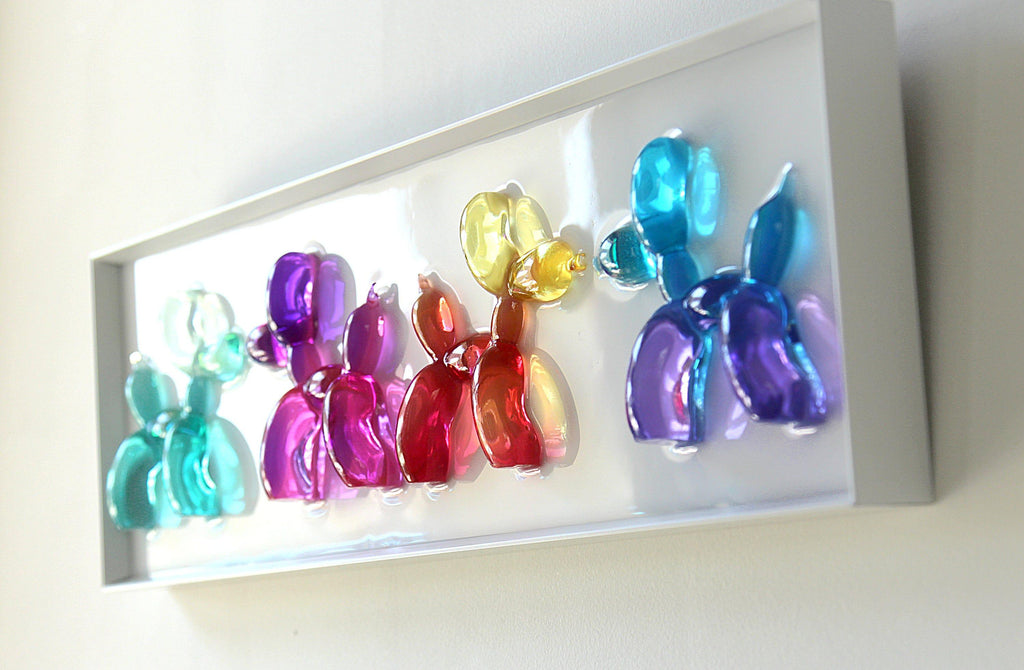 Colorful 3D Resin Balloon Dog Wall Art