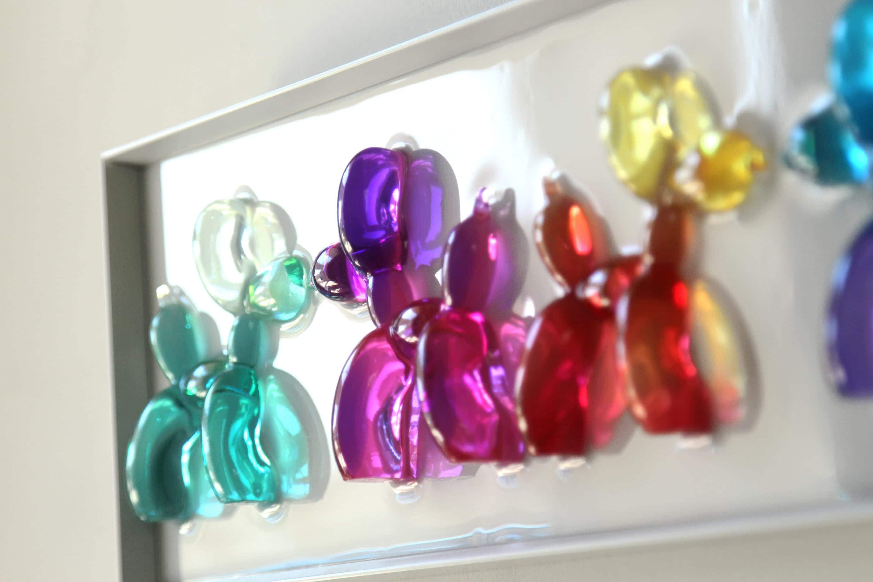 Colorful 3D Resin Balloon Dog Wall Art