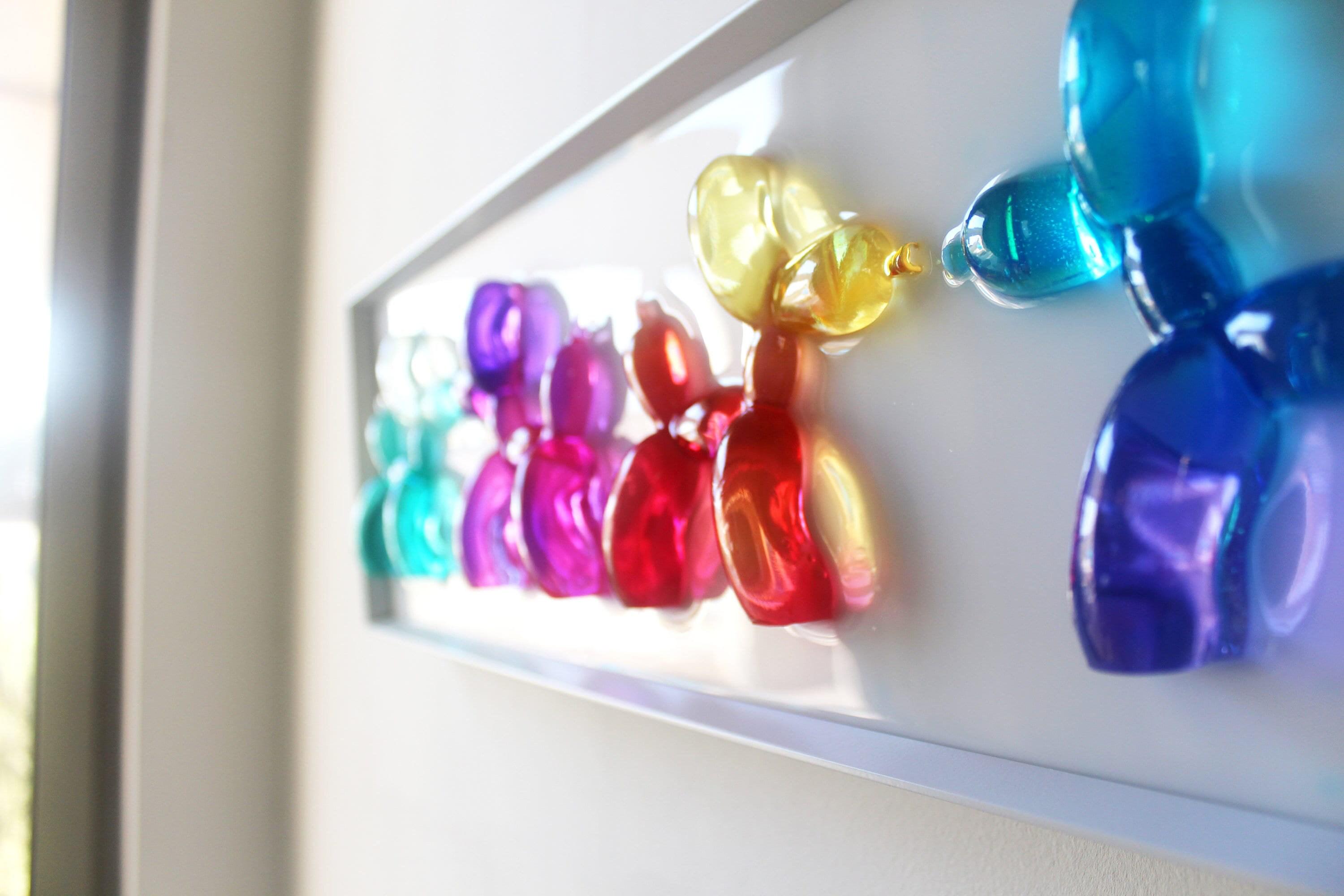 Colorful 3D Resin Balloon Dog Wall Art