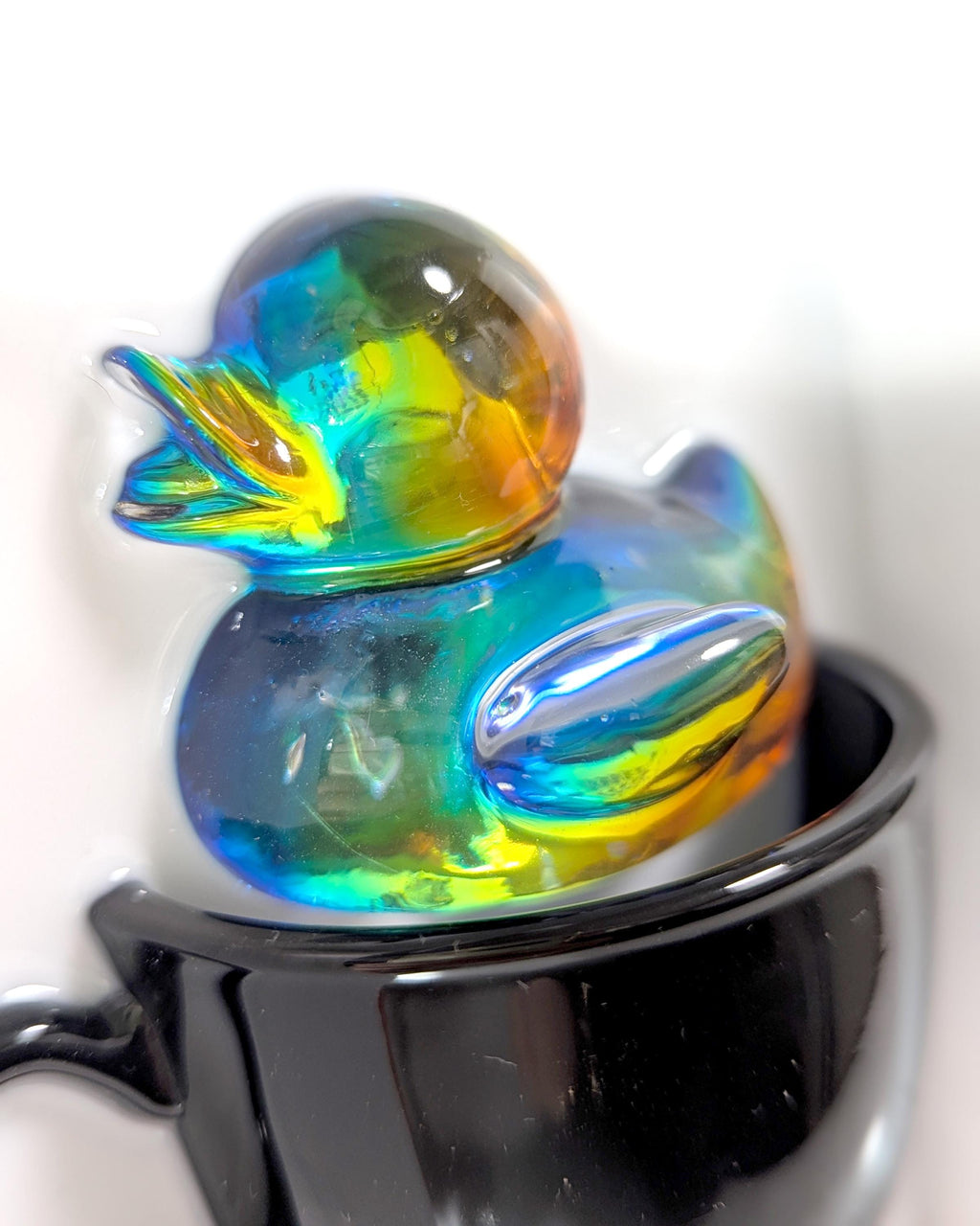 Holographic Funny Duck Coffee Cup Art