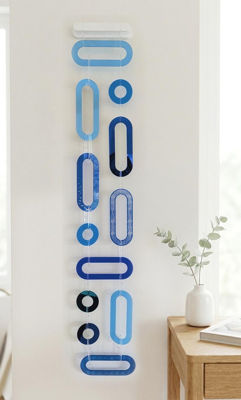 Abstract Ocean Art Wall Hanging