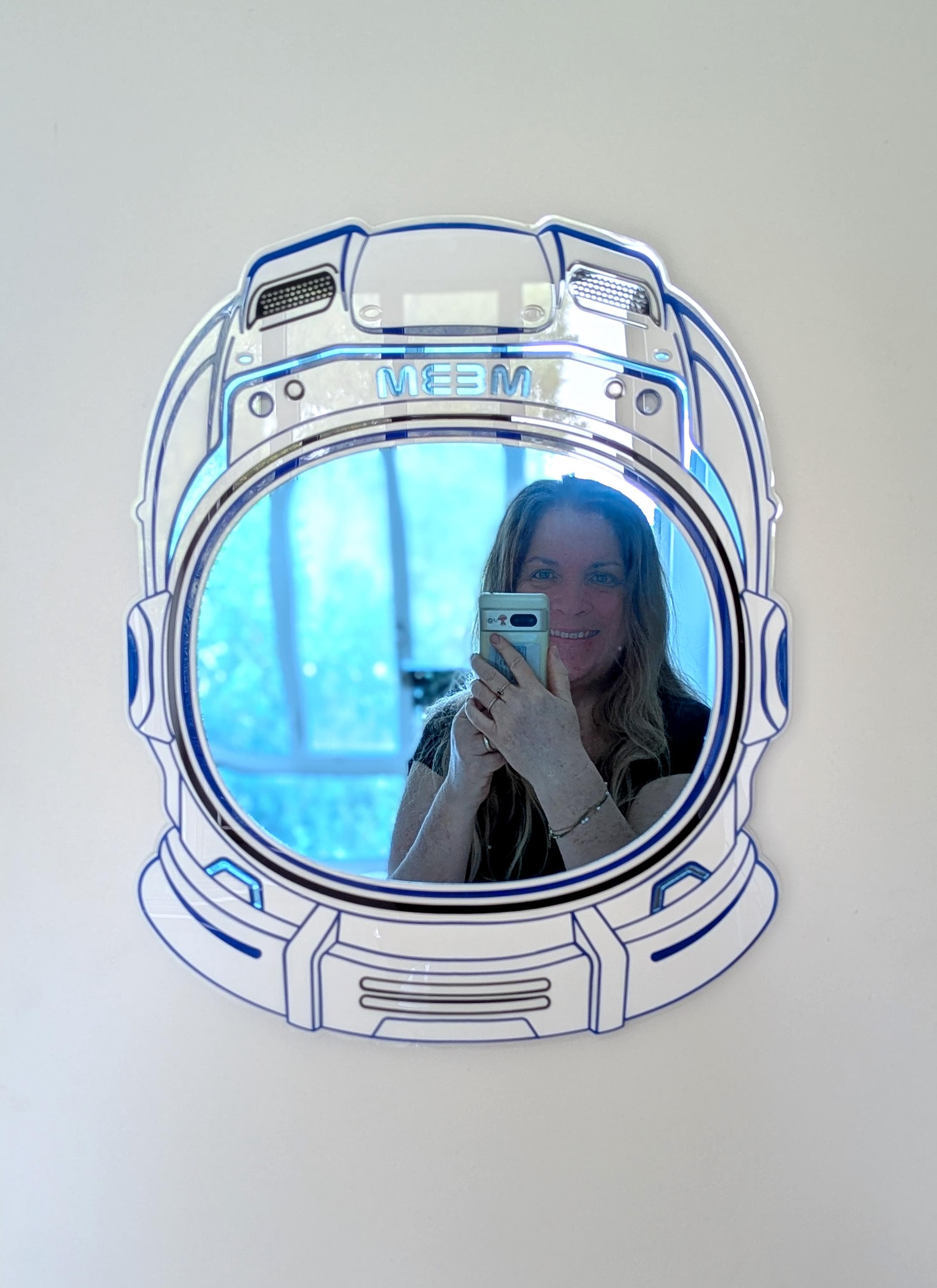 Personalized Space Astronaut Helmet Mirror