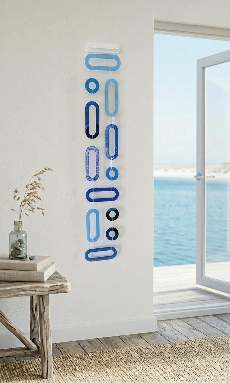 Abstract Ocean Art Wall Hanging