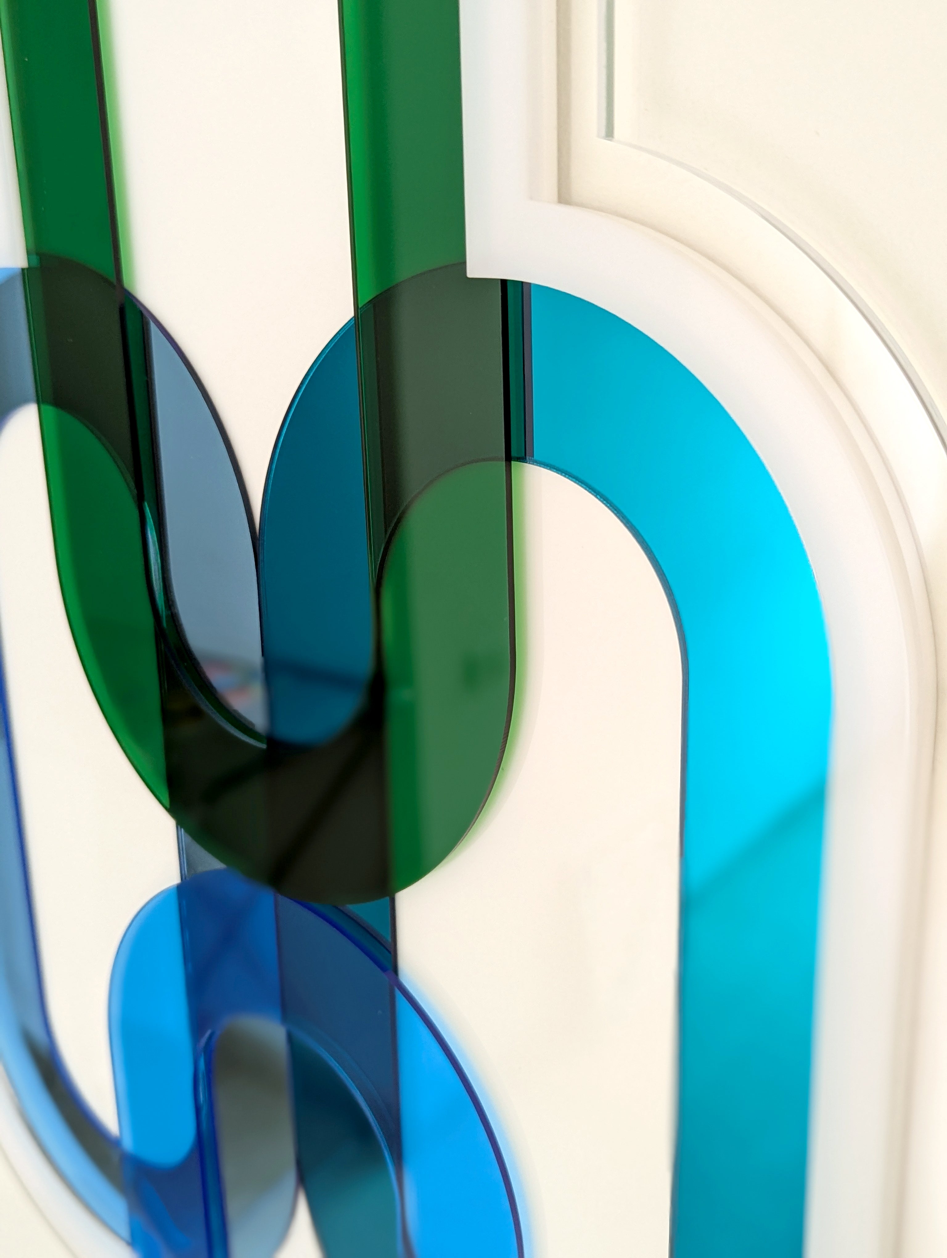 Blue Mirrored Wall Jewel