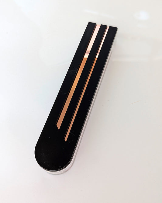 בית מזוזה מודרני שחור ורוז גולד