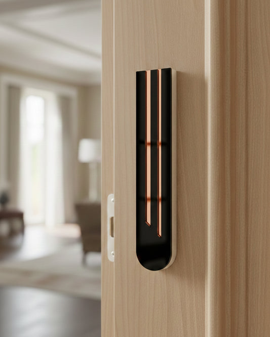 בית מזוזה מודרני שחור ורוז גולד