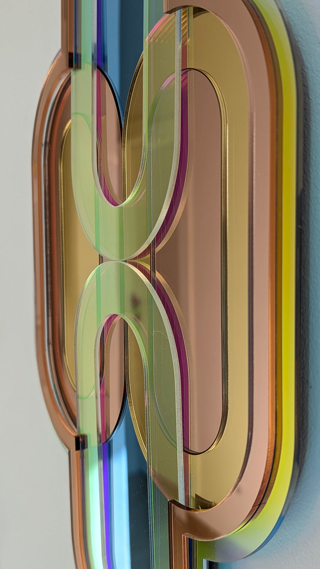 Retro Modern Layered Acrylic Mirror