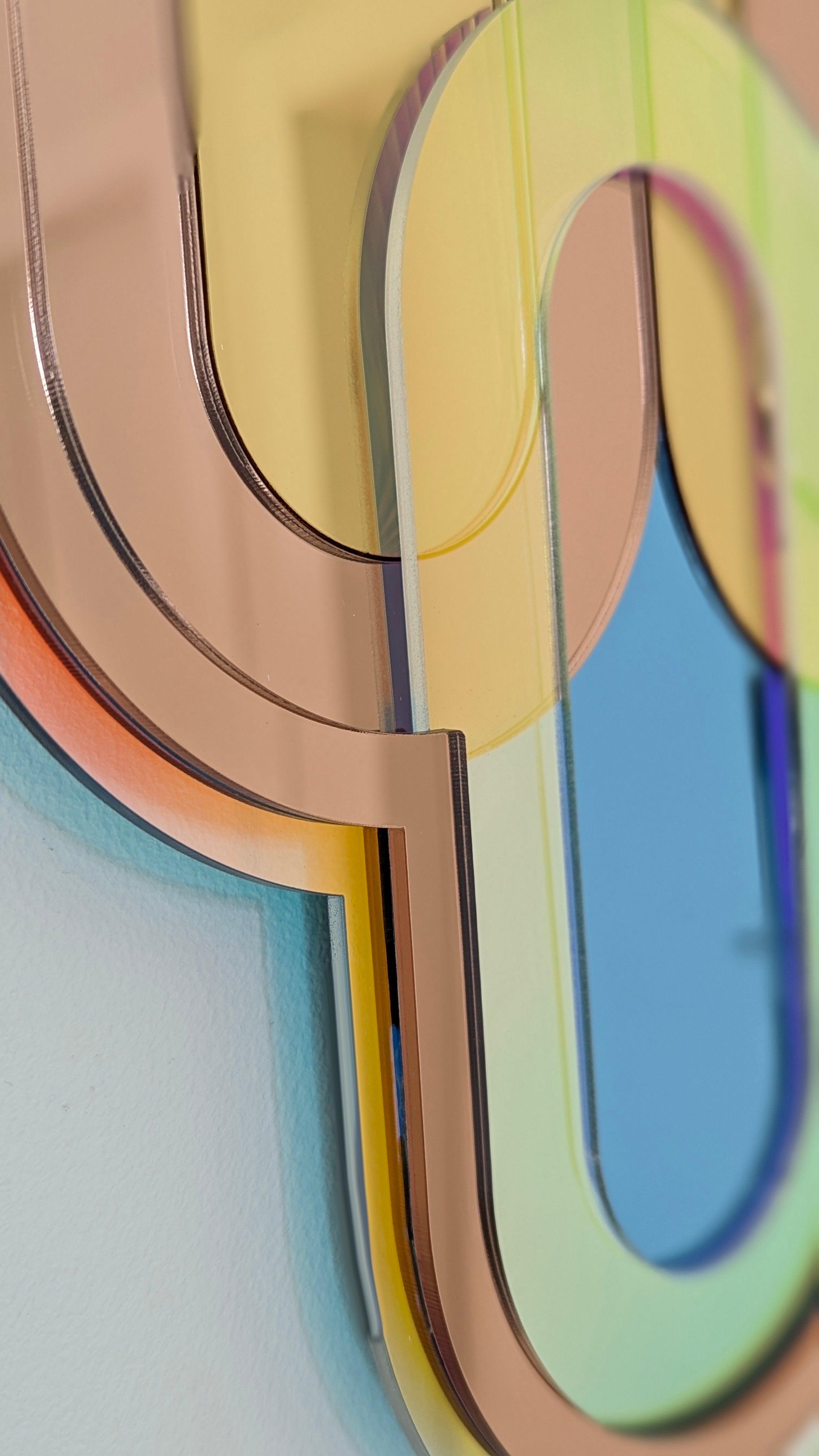 Retro Modern Layered Acrylic Mirror