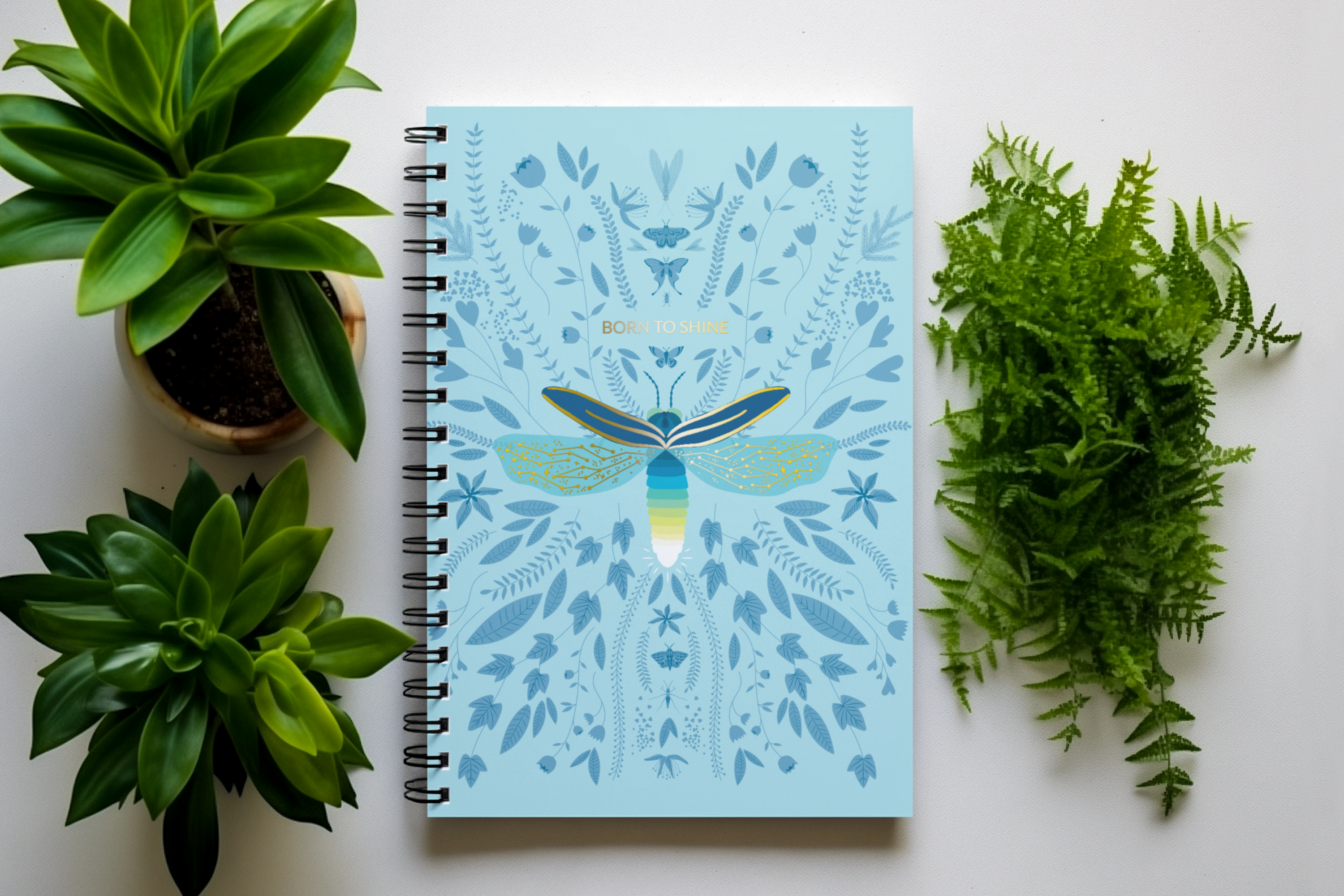 Spiral notebook - Fireflies