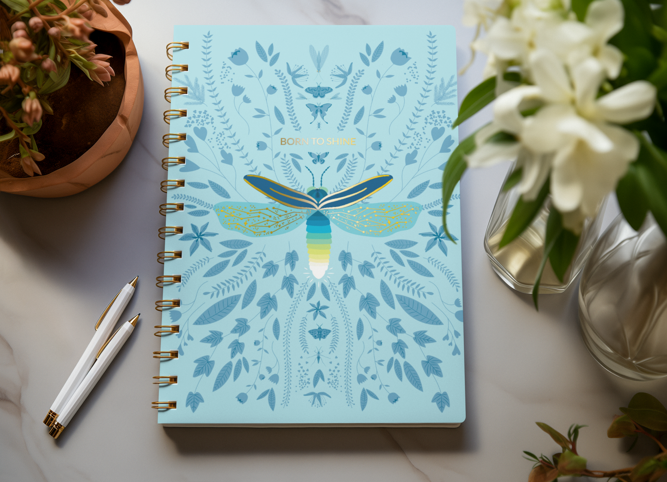 Spiral notebook - Fireflies
