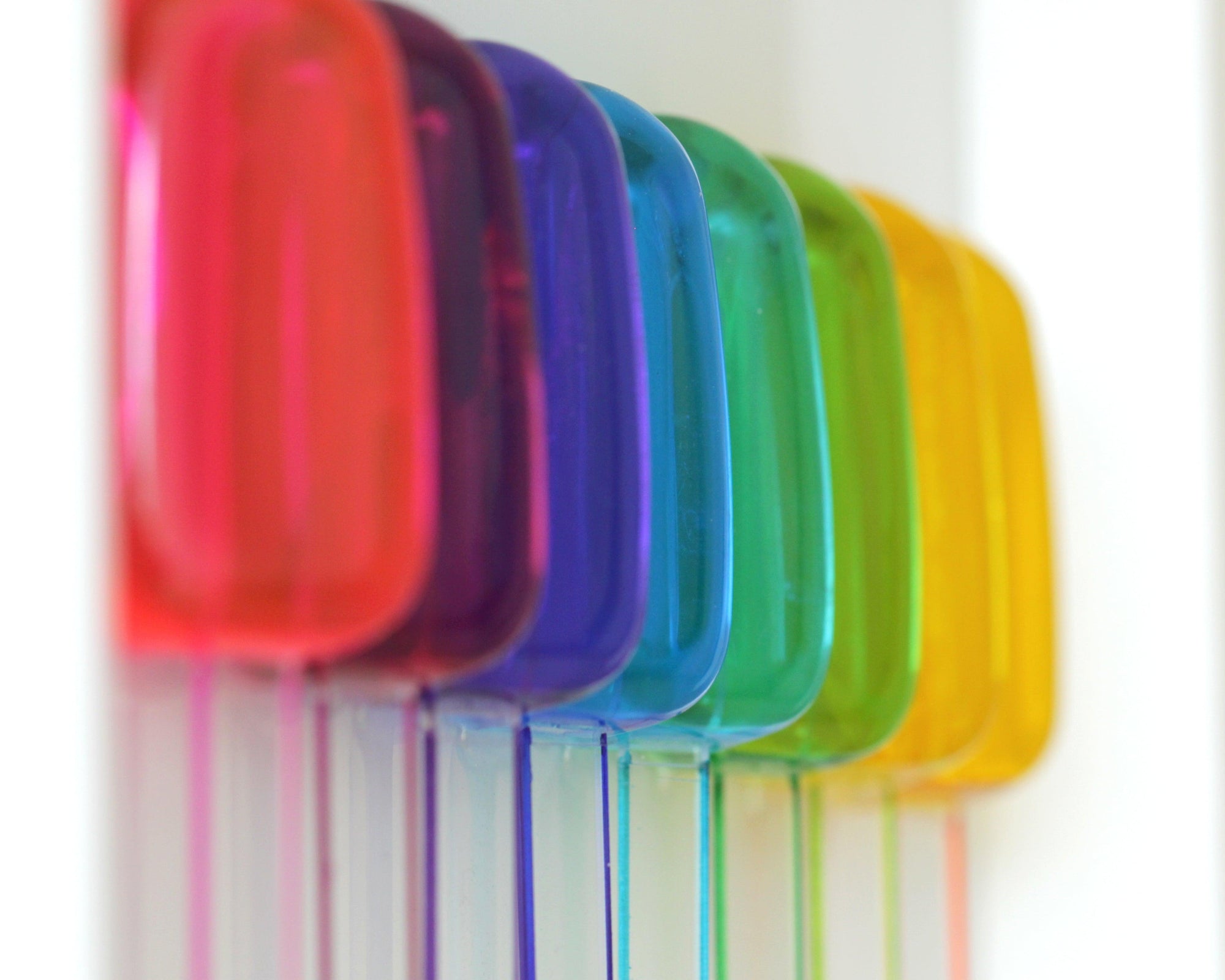 Rainbow popsicles sculpture, wall Hanging art - Talush Art