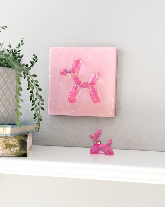 Sparkly Pink Balloon Dog