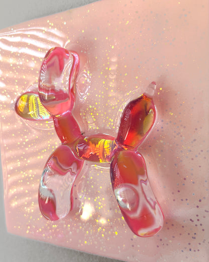 Sparkly Pink Balloon Dog