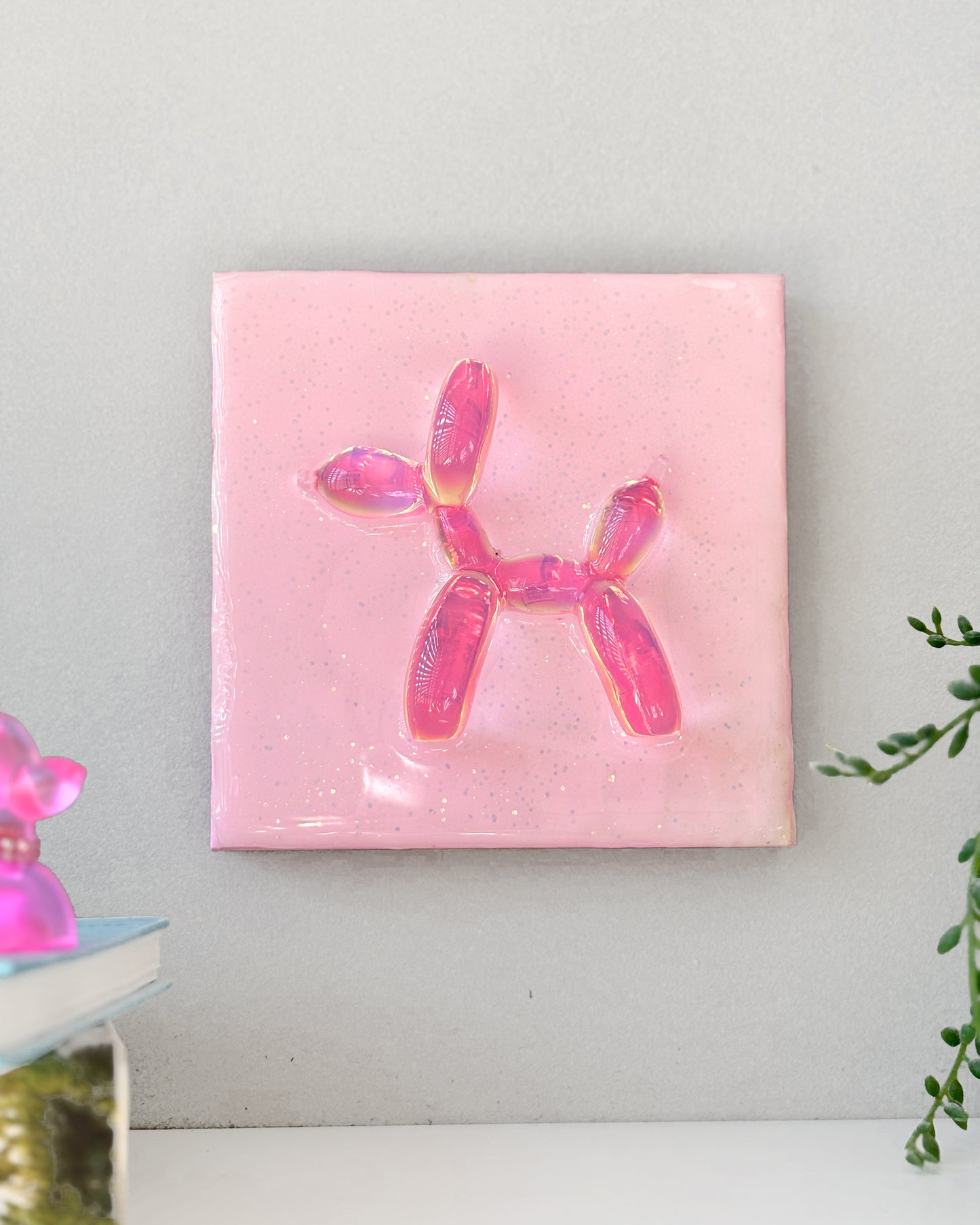 Sparkly Pink Balloon Dog