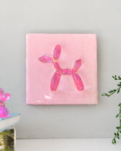 Sparkly Pink Balloon Dog