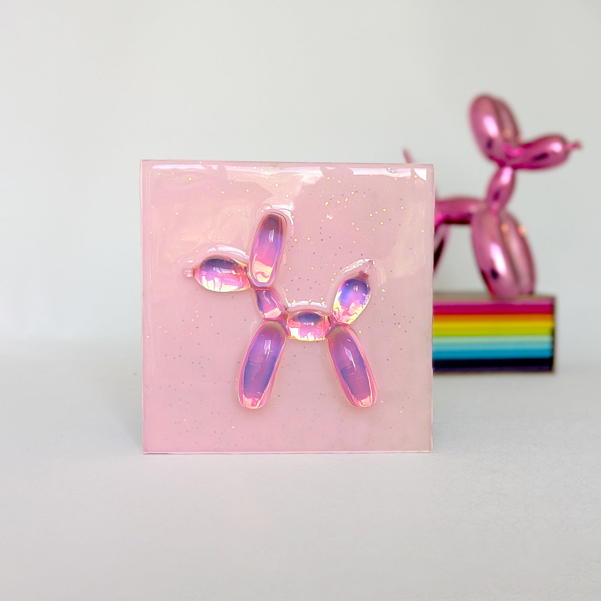 Sparkly Pink Balloon Dog