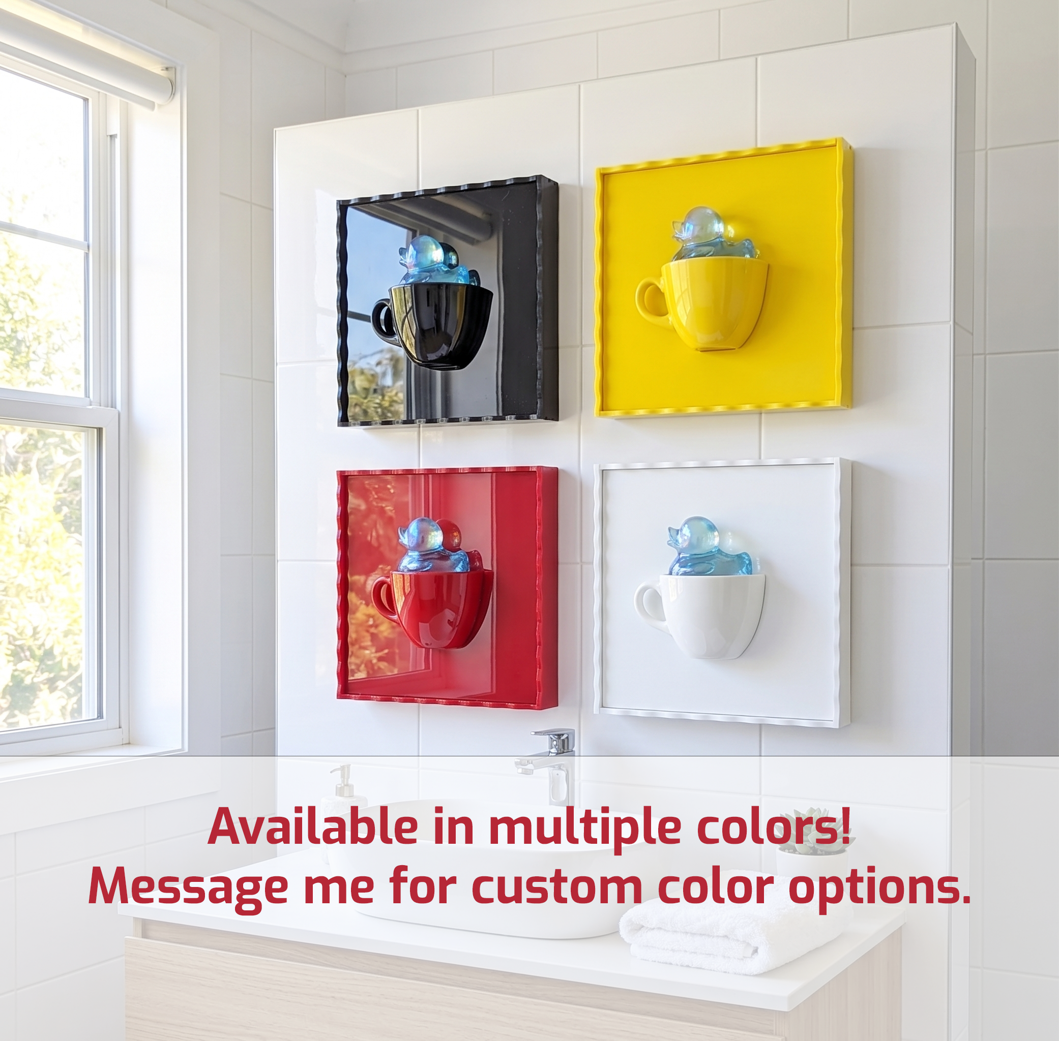 3D Duck Teacup Wall Art