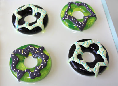Black and Green Color Donuts Wall Decoration