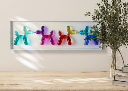 Colorful Balloon Dogs Wall Decore - Talush Art Colorful Balloon Dogs Wall Decore